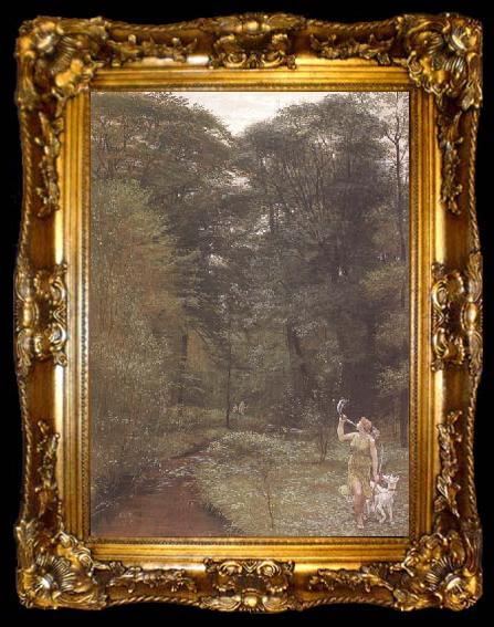 framed  Walter Crane,RWS Diana (mk46), ta009-2